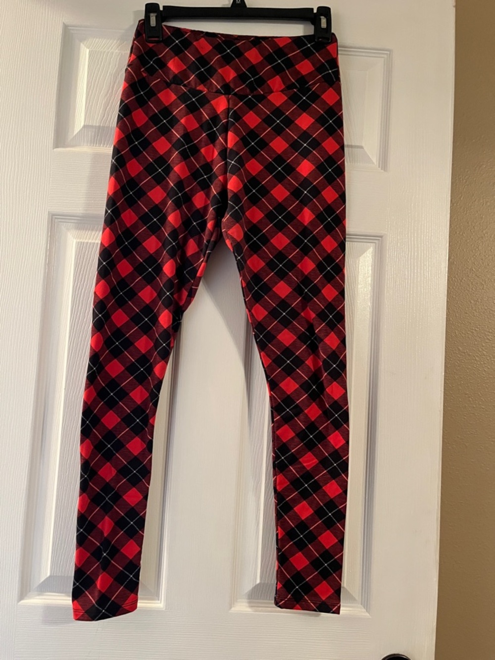 Rue21 Red and Black Plaid Leggings